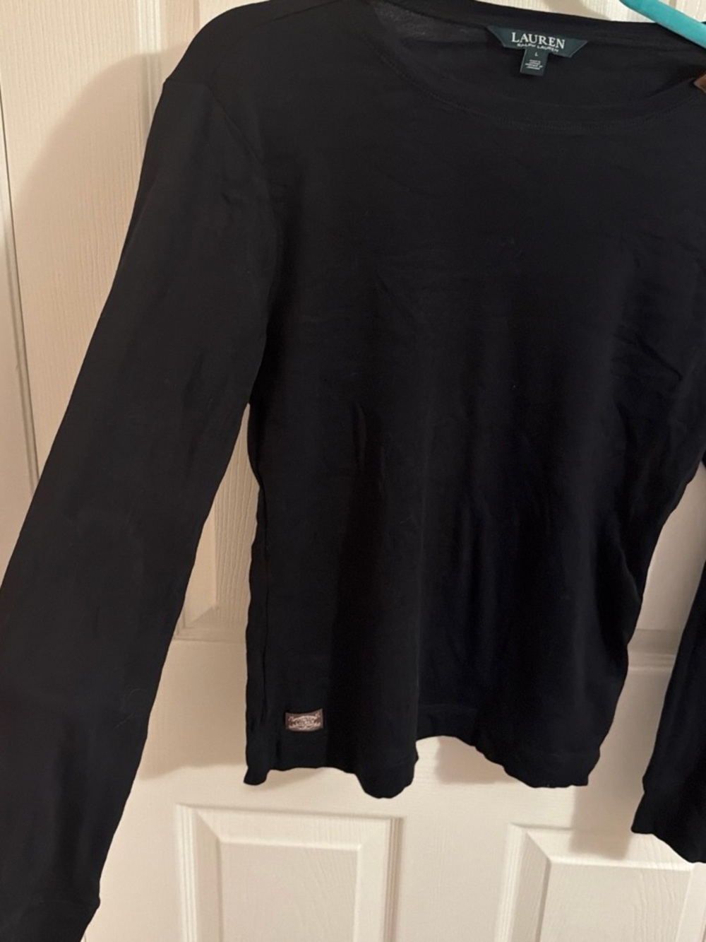 Lauren Ralph Lauren Black Long Sleeve Crewneck Tee